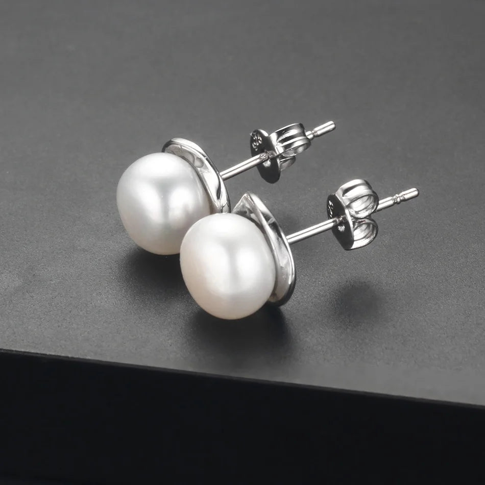 Freshwater Pearl Silver Earrings