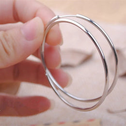Classic Sterling Circle Hoops