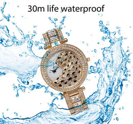 MISSFOX Crystal Leopard Watch