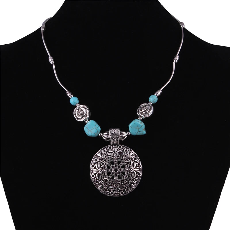 Tibetan Stone Pendant Necklace