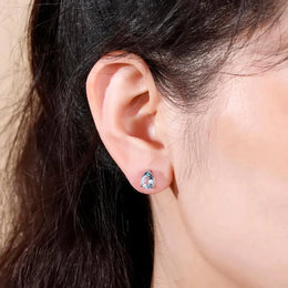 Swiss Blue Topaz Studs