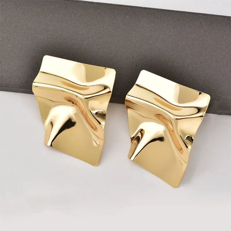 Sculptural Geometric Metal Studs