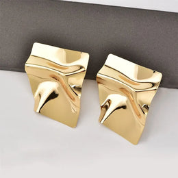 Sculptural Geometric Metal Studs