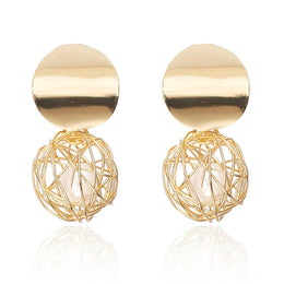 Twisted Wire Ball Earrings
