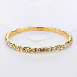 Crystal Elastic Gold Bracelet