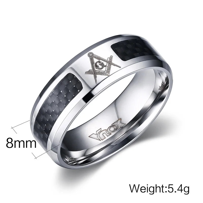 Masonic Carbon Fiber Ring