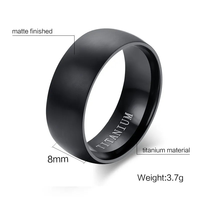 Matte Titanium Wedding Ring