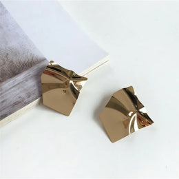 Sculptural Geometric Metal Studs