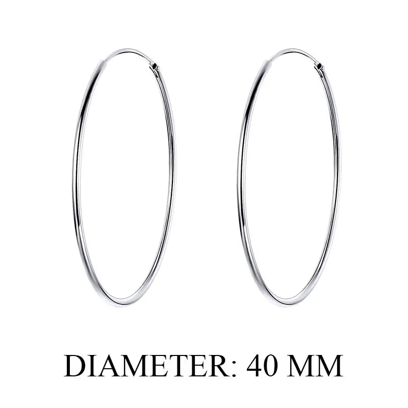 Sterling Silver Endless Hoops