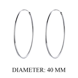 Sterling Silver Endless Hoops