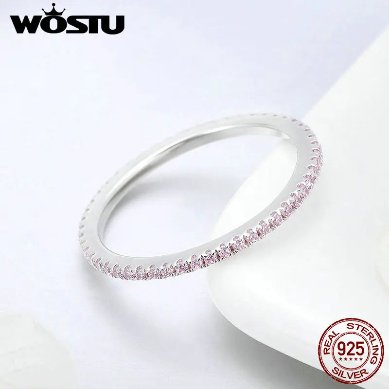 Pink Zircon Stackable Ring