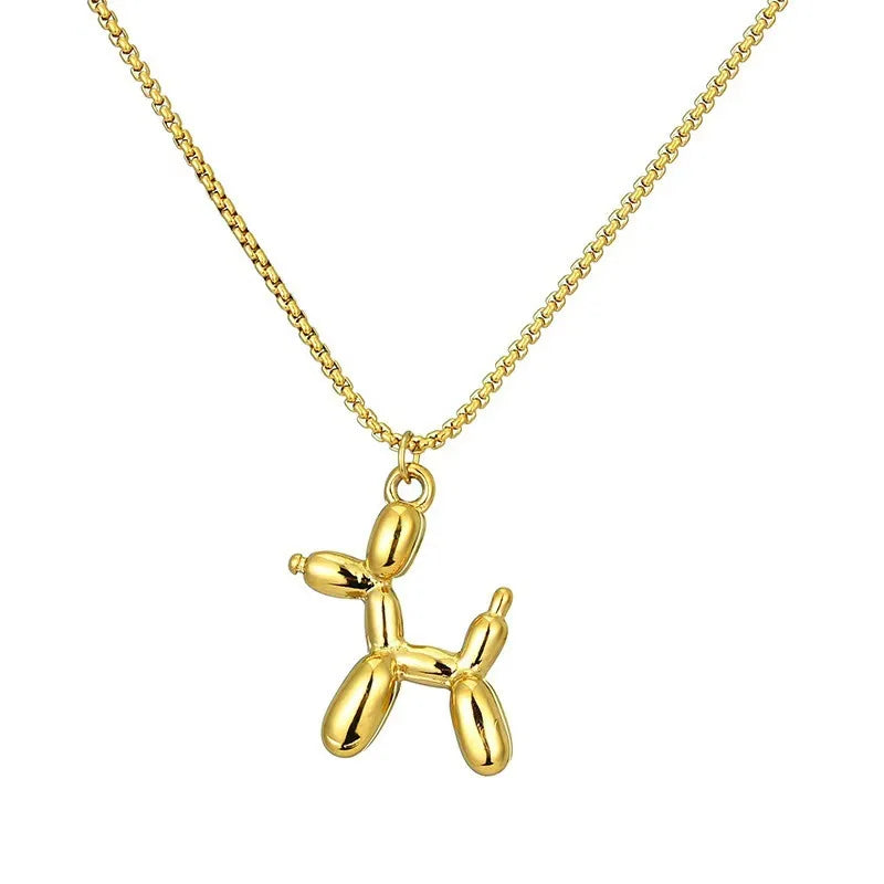 Balloon Dog Steel Necklace