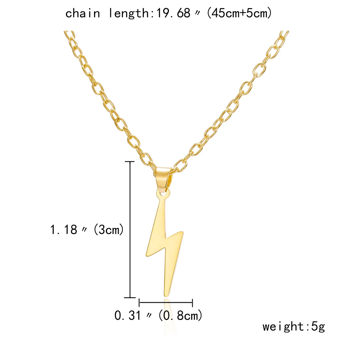 Lightning Stainless Steel Necklace