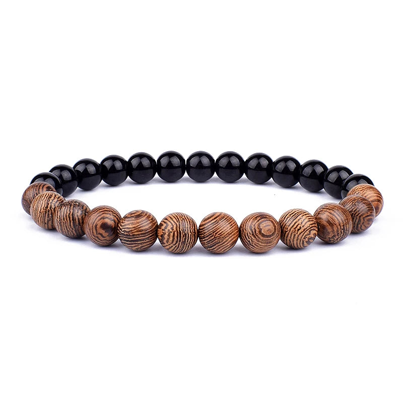 Volcanic Buddha Bead Bracelet