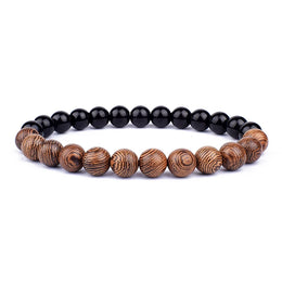 Volcanic Buddha Bead Bracelet