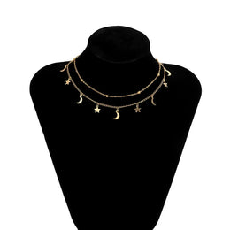 Double Layer Moon Necklace