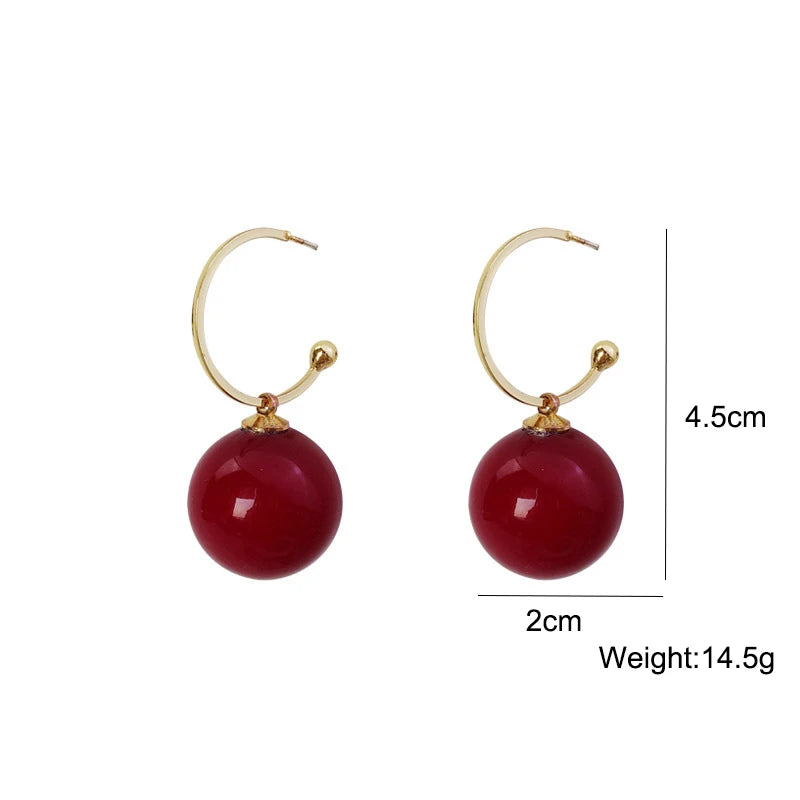 Geometric Pearl Drop Earrings
