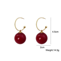 Geometric Pearl Drop Earrings