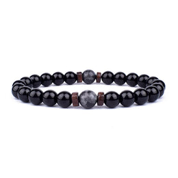 Volcanic Buddha Bead Bracelet