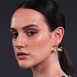 Dragonfly Long Drop Earrings