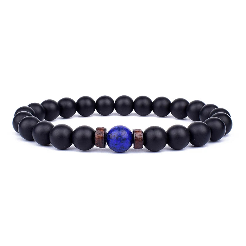 Volcanic Buddha Bead Bracelet