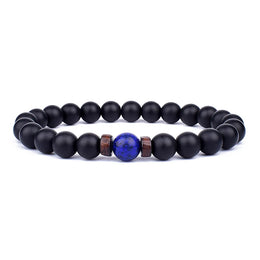 Volcanic Buddha Bead Bracelet
