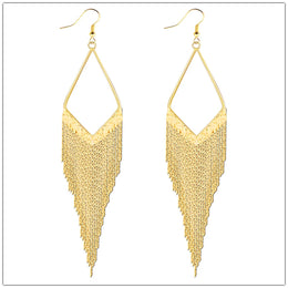 Water Drop Fringe Earrings