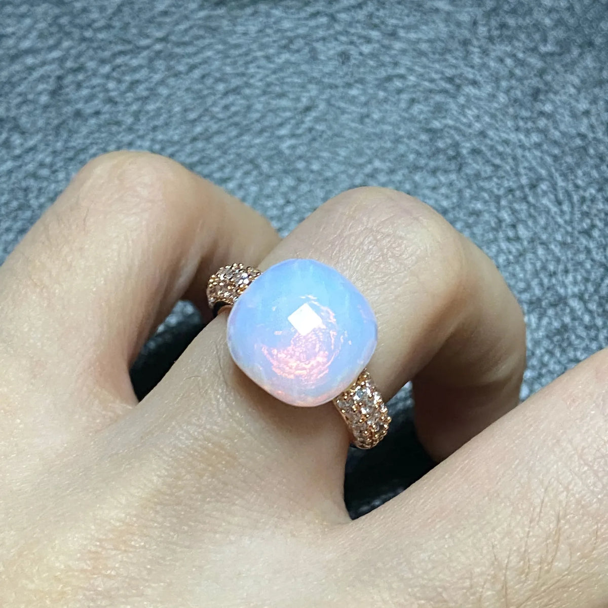 Pink Crystal Candy Ring