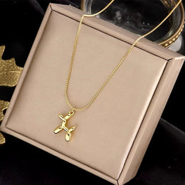 Balloon Dog Steel Necklace