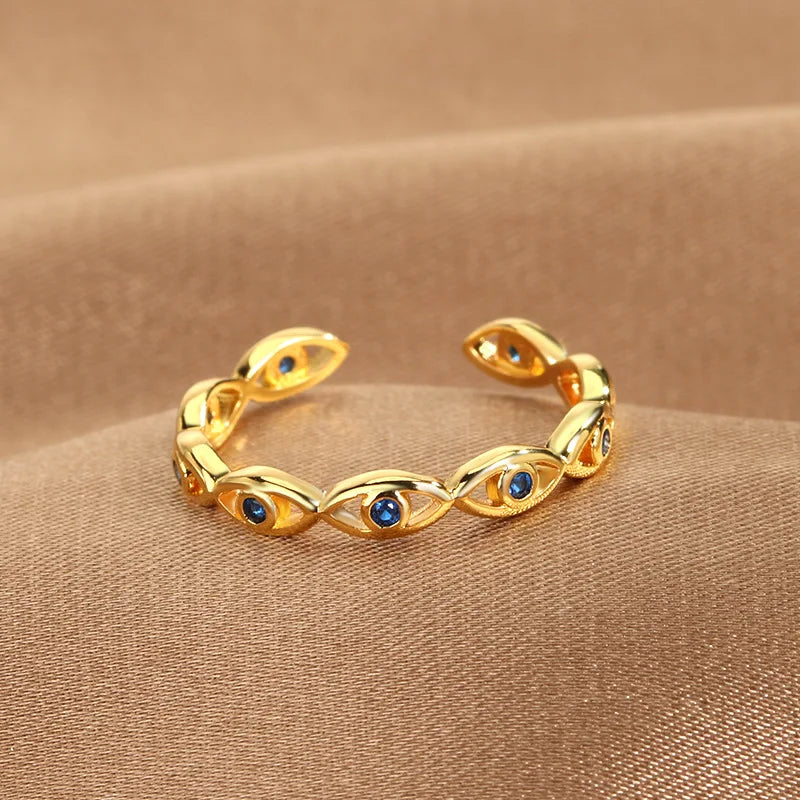 Evil Eye Zircon Ring