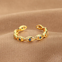 Evil Eye Zircon Ring