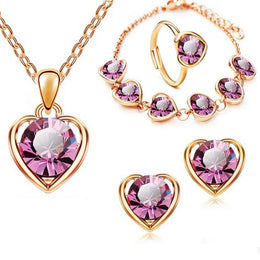 Blue Crystal Bridal Set
