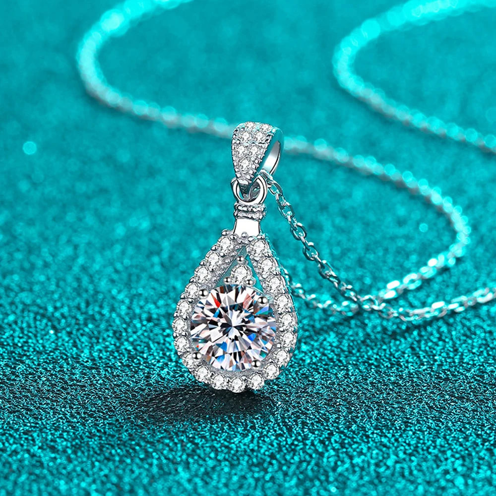 VVS1 Moissanite Silver Necklace