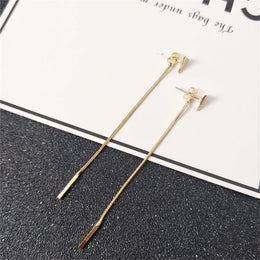 Long Chain Tassel Earrings