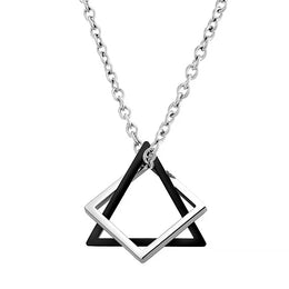 Interlocking Geometric Steel Necklace