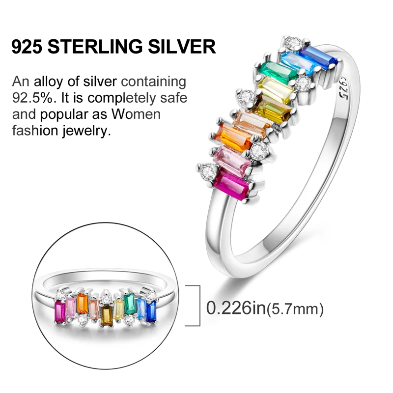 Blue Zircon Moon Ring