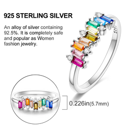 Blue Zircon Moon Ring