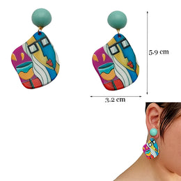 Colorful Resin Dangle Earrings