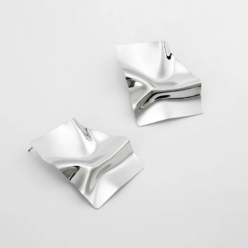 Sculptural Geometric Metal Studs