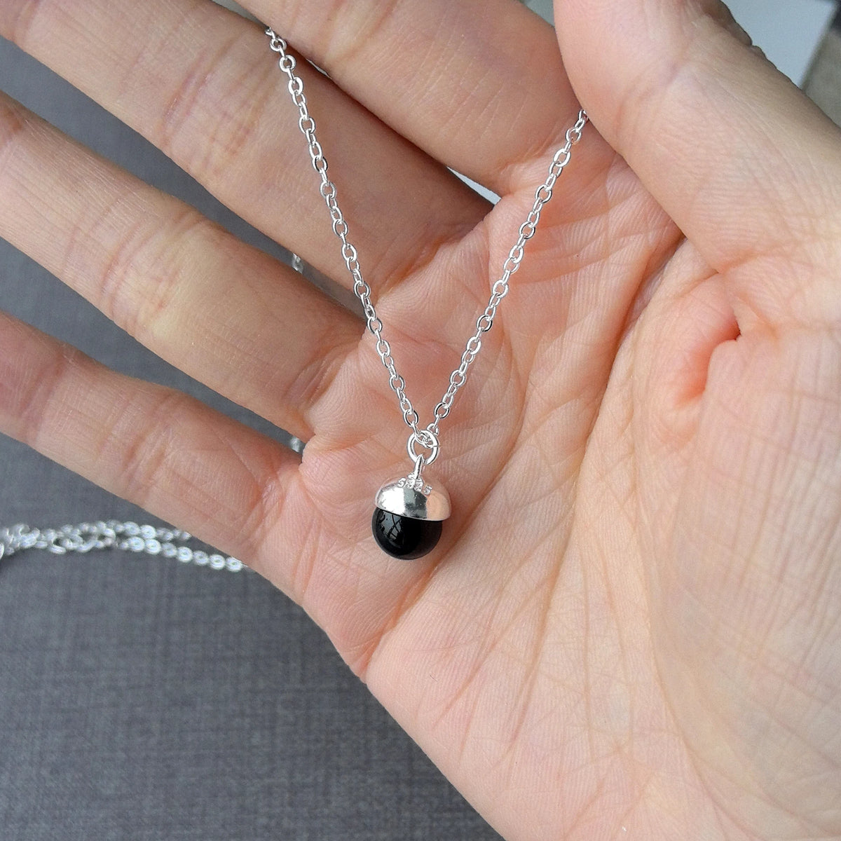 Sterling Pearl Chain Necklace
