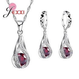 Sterling Waterdrop Zircon Set