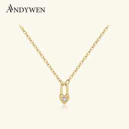 Heart Padlock Silver Necklace