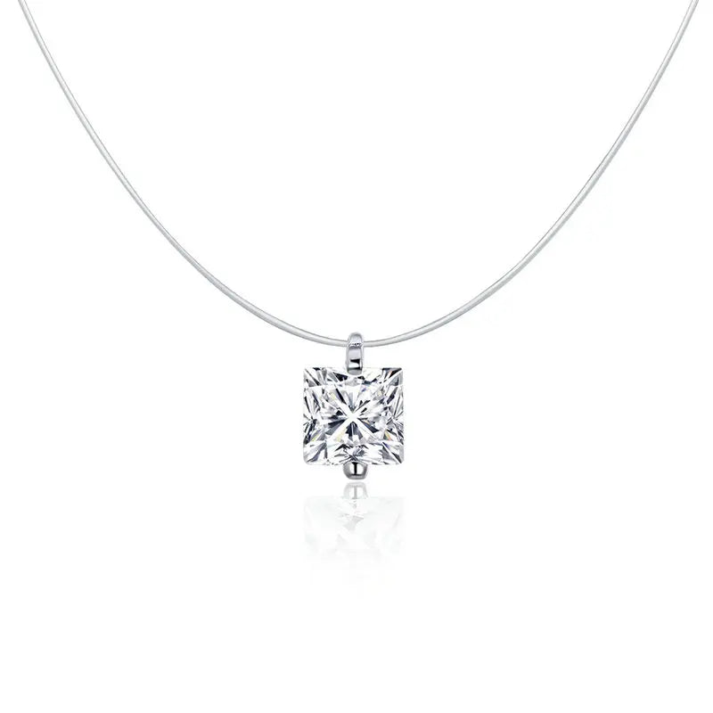 Invisible Zircon Choker Necklace