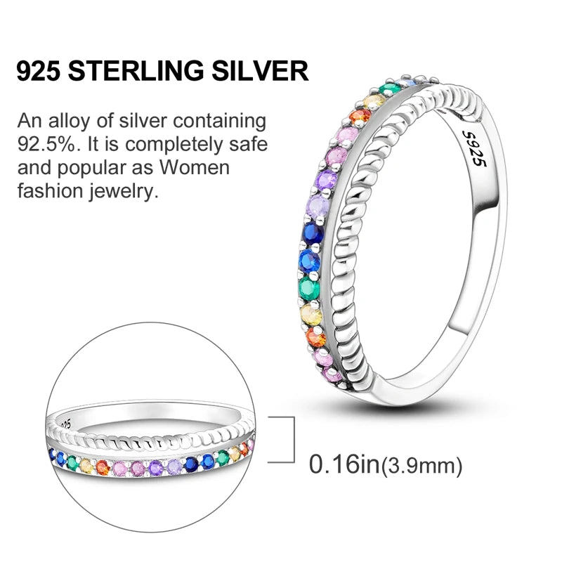 Blue Zircon Moon Ring