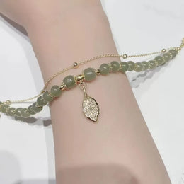 Love Leaf Stone Bracelet