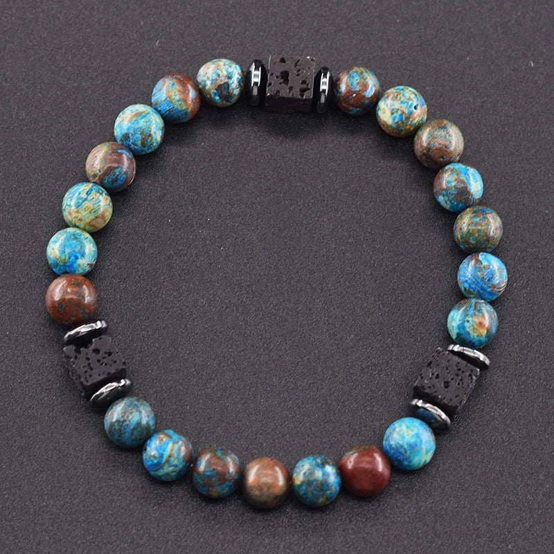 Frosted Volcanic Bead Bracelet