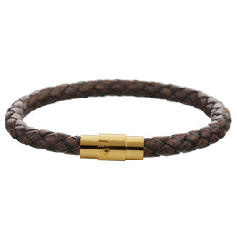 Woven Leather Magnetic Bracelet