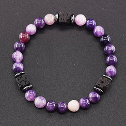 Frosted Volcanic Bead Bracelet