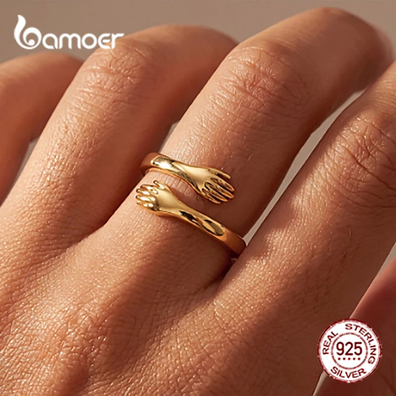 Sterling Silver Hug Ring