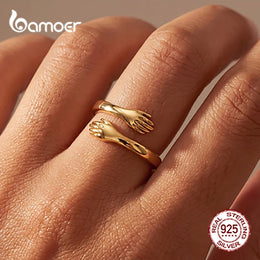Sterling Silver Hug Ring